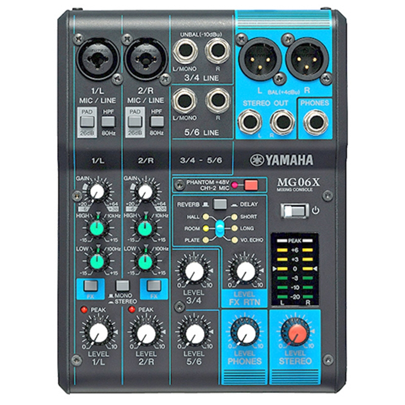 SE Systems - Yamaha MG06X, 6-input stereo mixer SPX effects