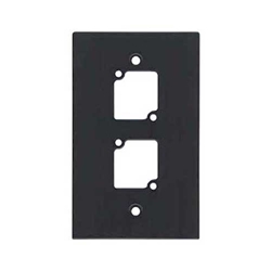 Ace Backstag WP-102, Single Gang Wall Panel with 2 Connectrix cutouts Black