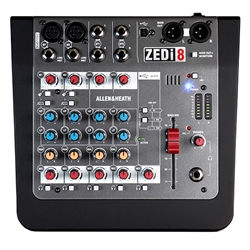 Allen & Heath ZEDI8, 2 Mic/Line with Active DI 2 Stereo Inputs, 24/96kHz USB interface