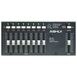 Ashly RD-8C, Fader Remote, hardwires to Ashly remote-data-port, 8-Chan + Master (tabletop)