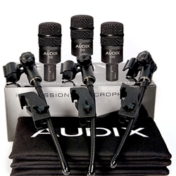 Audix D2TRIO, 3 PK D2, DYNAMIC MIC 3 DVICEBP, 3 POUCH