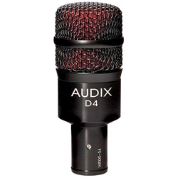 Audix D4, MIC, DYN INST, CLIP & POUCH