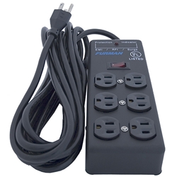 Furman SS-6B, 15A AC Surge Strip 6 Outlet 2X3 Block