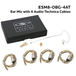 Galaxy Audio ESM8-OBG-4AT, Single ear headset, beige, wired for most AT models, 4 cables included