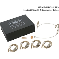 Galaxy Audio HSM8-UBG-4SEN, Dual ear headset, beige, Sennheiser