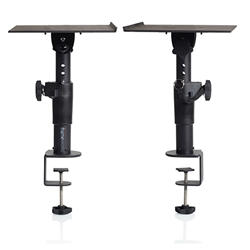 Gator Cases GFWSPKSTMNDSKCMP, Frameworks Clamp-On Studio Monitor Stand, Pair