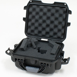 Gator Cases GU-0806-03-WPDF, Black Waterproof Injection molded case, 8.4" x 6" x 3.7". DICED FOAM