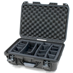 Gator Cases GU-1711-06-WPDV, Black waterproof molded case, 17" x 11.8" x 6.4". INTERNAL DIVIDER SYSTEM