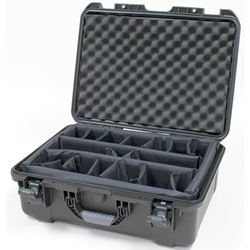 Gator Cases GU-2011-07-WPDV, Black waterproof molded case of 20.5" x 11.3" x 7.5". INTERNAL DIVIDER SYSTEM