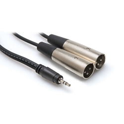 Hosa CYX-403M, Stereo Breakout, 3.5 mm TRS to Dual XLR3M, 3 m