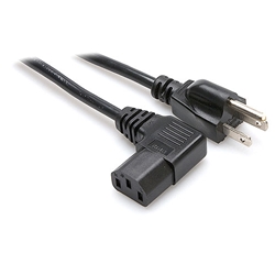 Hosa PWC-143R, Power Cord, Right-angle IEC C13 to NEMA 5-15P, 3 ft