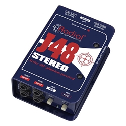 Radial J48 Stereo, Active DI, stereo for guitar & bass, extra headroom & high-pass filter