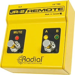 Radial JR2, Remote control with A/B input select and mute with LED indicators