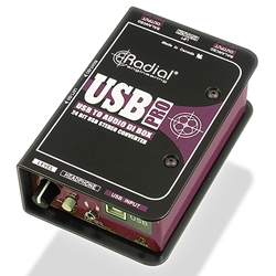 Radial USB-Pro, Digital USB DI for laptops, 24/96 with heapdhone amp & isolated outs