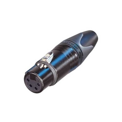 Neutrik NC4FXX-BAG, Connector - XLR - Neutrik, female inline, 4 pin, blk/silver