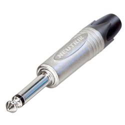 Neutrik NP2X, PLUG 1/4IN MONO C+ SERIES NICKEL/SILVER