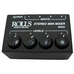 Rolls MX42, Stereo 4 CH Mixer RCA Passive