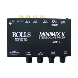 Rolls MX51s, Mini Mix II 2 1/4" & 3 RCA Mixer