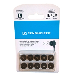 Sennheiser IES4-L, 525785, Spare Part: IE4 ear buds. Replacement ear cushions, LARGE, pack of 10