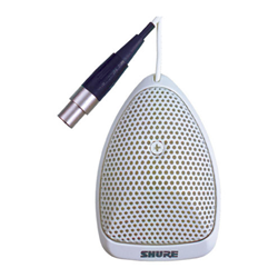 Shure MX391W-A/C, Cardioid - Miniature White Condenser Boundary Microphone