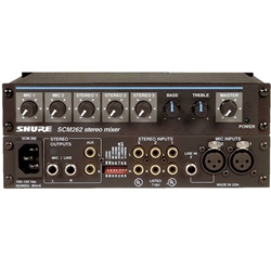 Shure SCM262, Stereo Mixer for use with 2 Microphones and 3 Stereo Sources