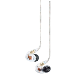 Shure SE425-CL, Sound Isolating Dual Driver Earphone with Detachable Cable and Formable Wire (Clear)