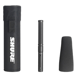 Shure VP89S, Short Condenser Shotgun Microphone with Case and Foam Windscreen