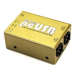 Whirlwind PCUSB, Direct Box - USB-B input, stereo XLR balanced output